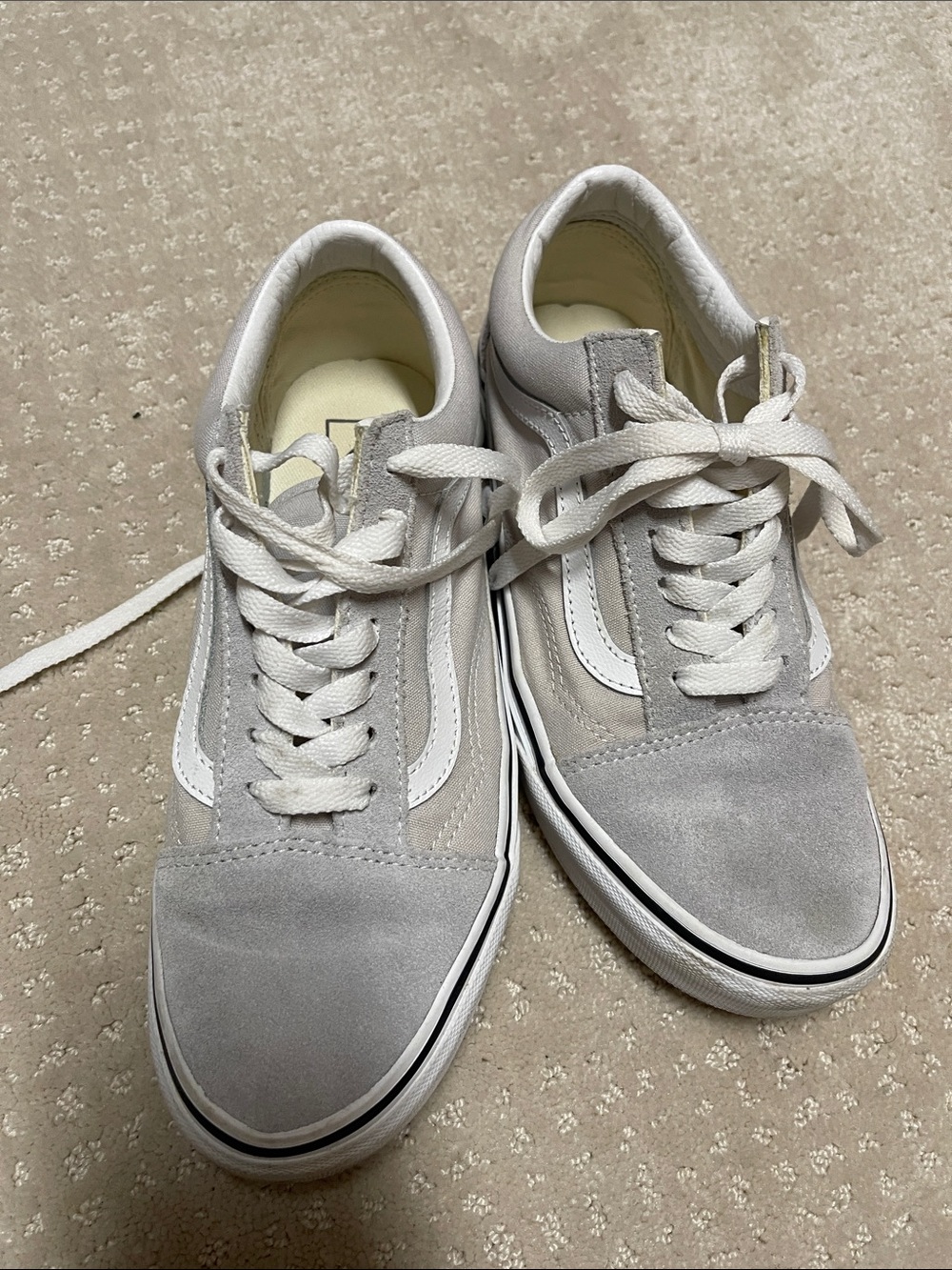 Vans Old Skool Sneakers in Light Gray and White - Picture 8 of 11